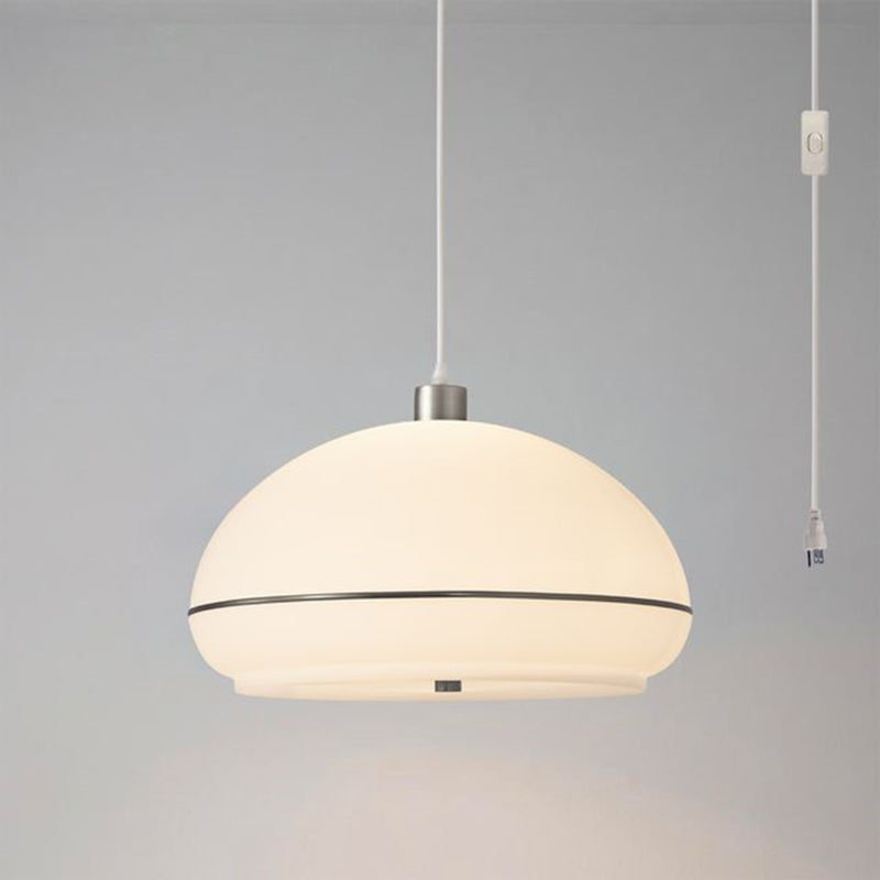 Nova California Morelli 18in 1-Light Swag Lamp | Modern Black Nickel and White Lucite | Living Room & Bedroom | 11 x 18 x 11 in | Model 2115840BKN