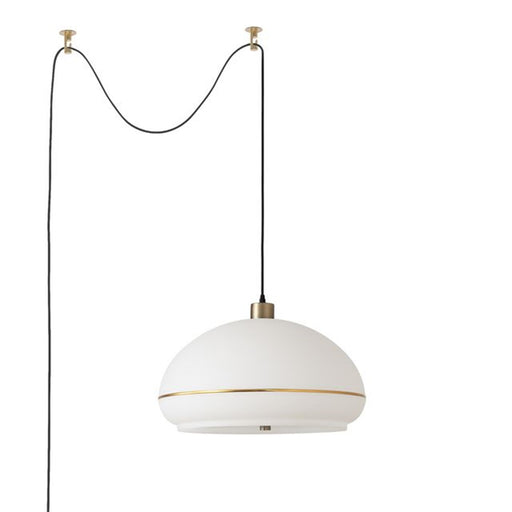 Nova California Morelli 18in 1-Light Swag Lamp | Modern Weathered Brass and White Lucite | Living Room & Bedroom | 11 x 18 x 11 in | Model 2115841WB
