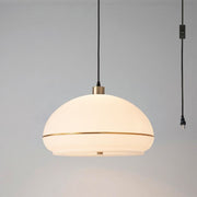 Nova California Morelli 18in 1-Light Swag Lamp | Modern Weathered Brass and White Lucite | Living Room & Bedroom | 11 x 18 x 11 in | Model 2115841WB