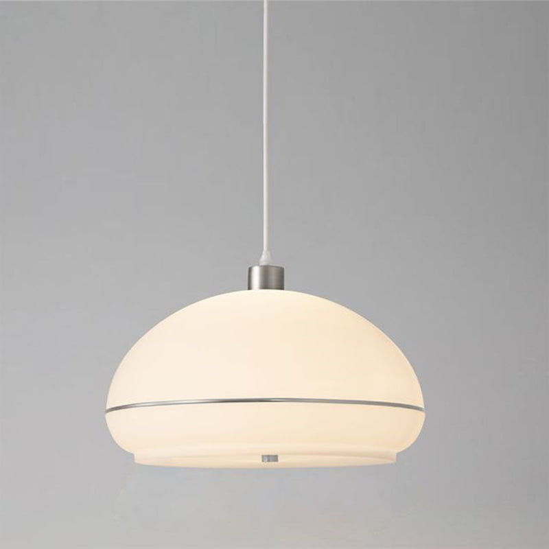 Nova California Morelli 15in 1-Light Pendant | Modern Satin Nickel and White Lucite | Kitchen Island & Dining Room | 15 x 15 x 10 in | Model 2115846SN