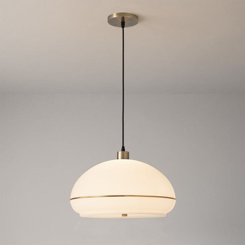 Nova California Morelli 15in 1-Light Pendant | Modern Weathered Brass and White Lucite | Kitchen Island & Dining Room | Model 2115847WB