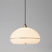 Nova California Morelli 15in 1-Light Pendant | Modern Weathered Brass and White Lucite | Kitchen Island & Dining Room | Model 2115847WB