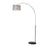 Nova California Marilyn 1Lt 94" Arc Floor Lamp, Chrome/Mylar/Crystal