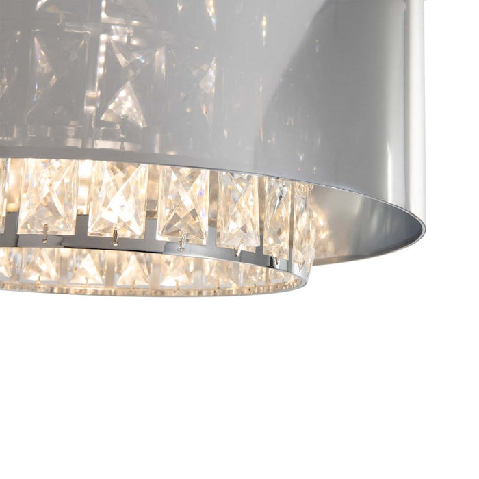 Nova California Marilyn 1Lt 94" Arc Floor Lamp, Chrome/Mylar/Crystal