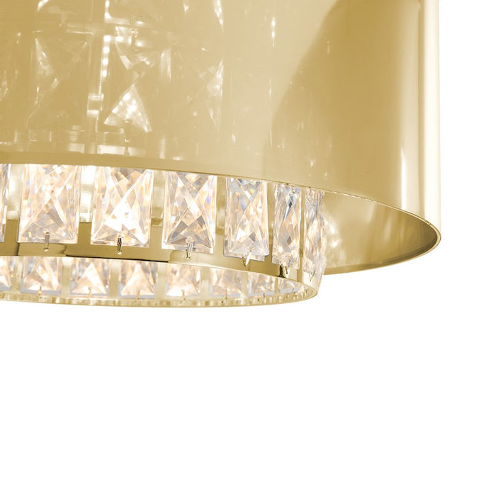 Nova California Marilyn 1Lt 94" Arc Floor Lamp, Brass/Mylar/Crystal