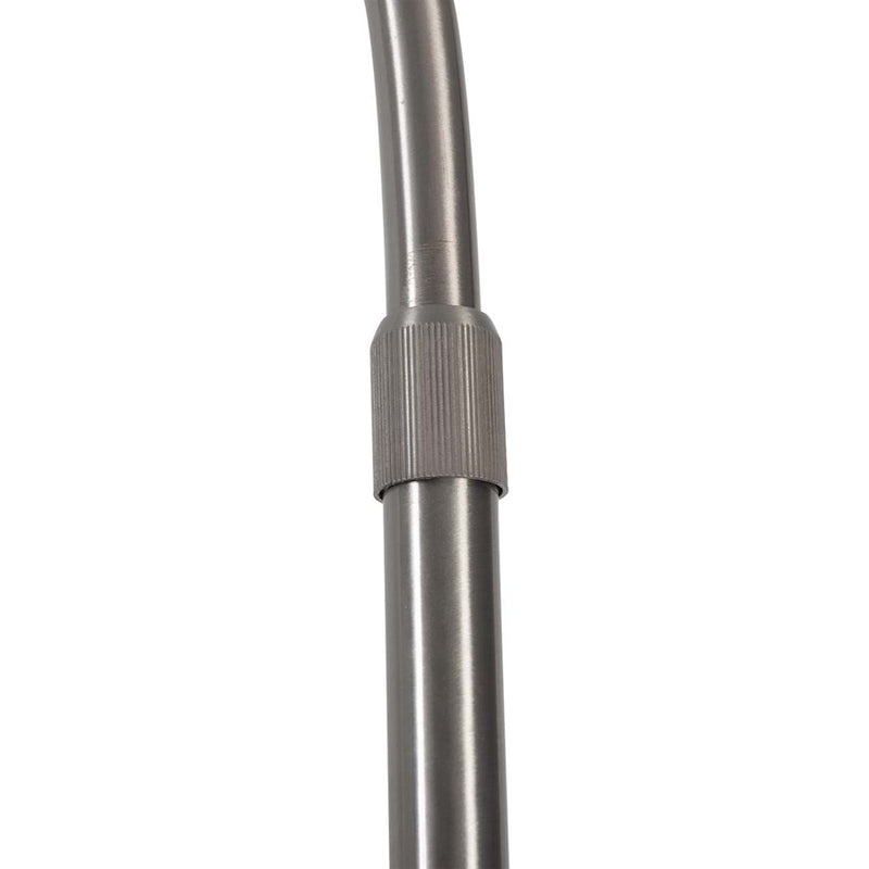 Nova California Palos Verdes 82in Arc Floor Lamp | Mid-Century Wood Base and Linen Shade | Living Room & Home Office | 2600 Lumens | Model 217720BN