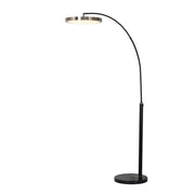 Nova California Redondo 1 Light Arc Lamp, Black/Brass/Black/Gold/Leaf - 217727MB