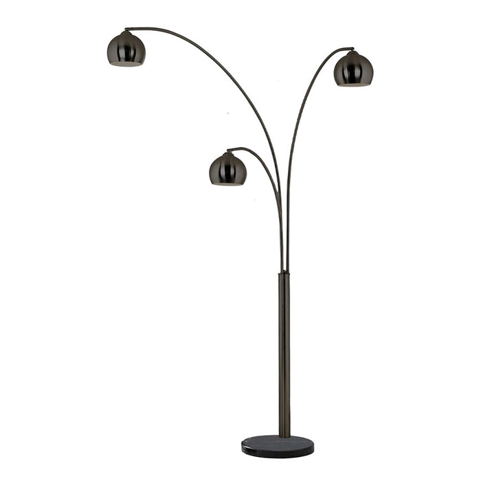 Nova of California Triplet 3Lt Arc Lamp, BLACK NICKEL/BLACK NICKEL - 2310800BN