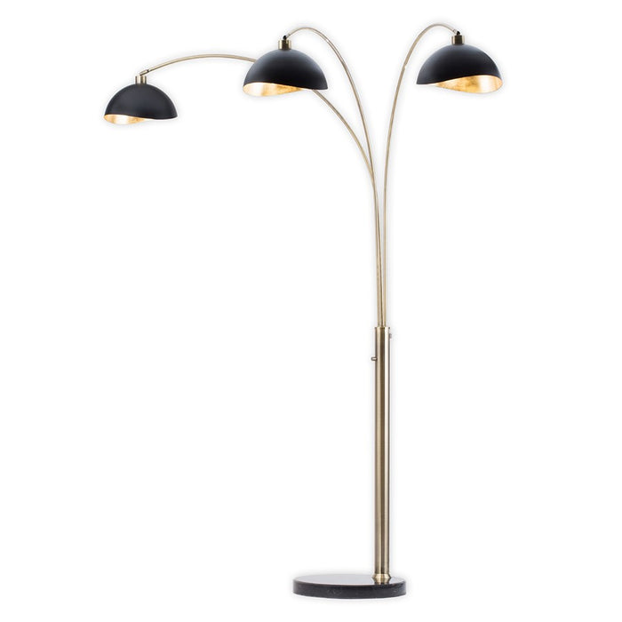 Nova of California Luna Bella 3Lt Arc Lamp, Brass/Red/Gold Leaf - 2311017