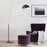 Nova California Orson 3Lt 84" Arc Floor Lamp, Black/Nickel