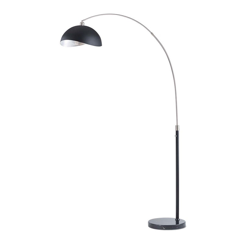 Nova California Orson 3-Light Arc Floor Lamp | Modern Matte Black and Brushed Nickel Glass | Living Room & Den Overhead Light | 84 in | Model 2311062