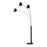Nova California Culver 3Lt 86" Arc Floor Lamp, Black/Brass/Dimmer