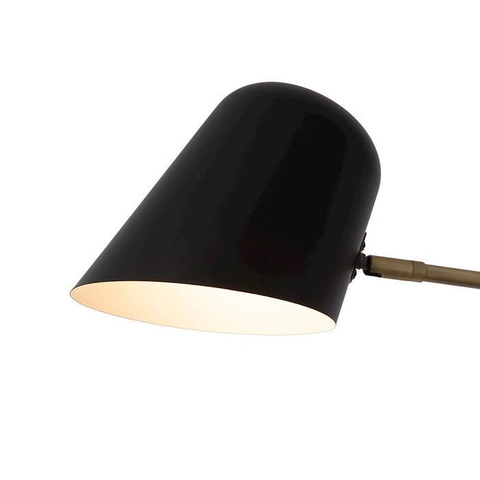 Nova California Culver 3Lt 86" Arc Floor Lamp, Black/Brass/Dimmer