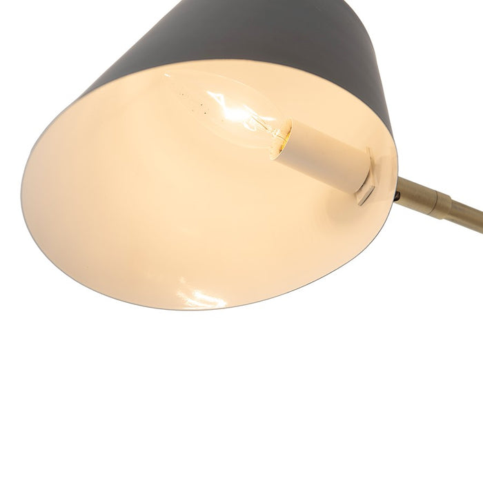 Nova California Culver 3Lt 86" Arc Floor Lamp, Black/Brass/Dimmer