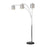Nova California Marilyn 3Lt 90" Arc Floor Lamp, Chrome/Mylar/Crystal