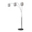 Nova California Marilyn 3Lt 90" Arc Floor Lamp, Chrome/Mylar/Crystal