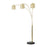 Nova California Marilyn 3Lt 90" Arc Floor Lamp, Brass/Mylar/Crystal