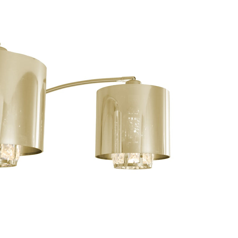 Nova California Marilyn 90in 3-Light Arc Floor Lamp | Glam Weathered Brass and Crystal Shade | Living Room & Bedroom | 51 x 48 x 90 in | Model 23263WB