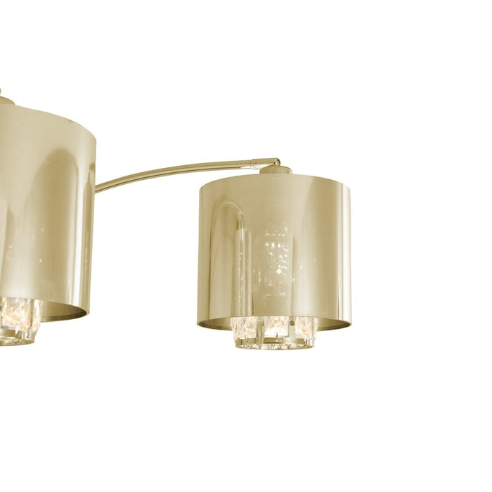Nova California Marilyn 3Lt 90" Arc Floor Lamp, Brass/Mylar/Crystal