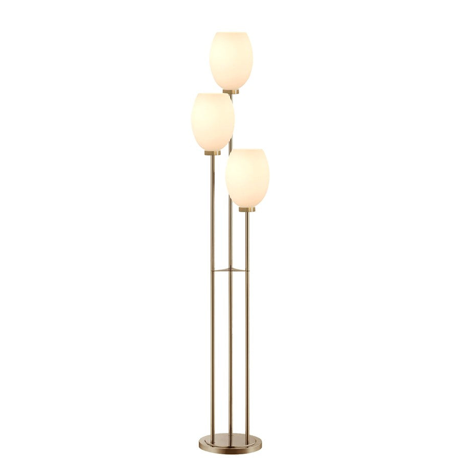 Nova of California Willows 3 Light Floor Lamp, WEATHEED BRASS/STEEL - 2710798WB
