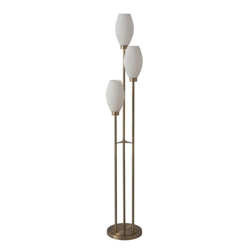 Nova California Willows 3 Light Floor Lamp, WEATHEED BRASS/STEEL