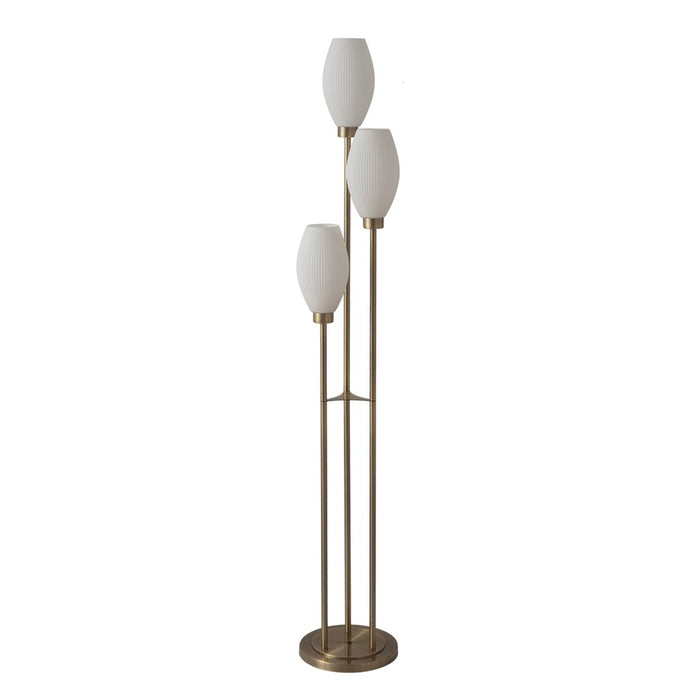 Nova California Willows 3 Light Floor Lamp, WEATHEED BRASS/STEEL