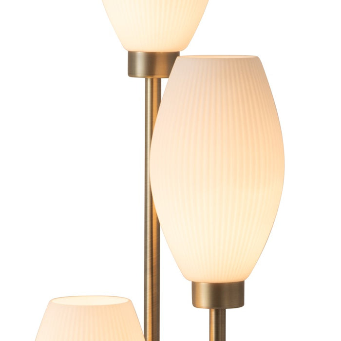 Nova California Willows 3 Light Floor Lamp, WEATHEED BRASS/STEEL