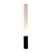 Nova California Tambo Cylindro 60in 1-Light Floor Lamp | Mid-Century Black Oak and White Acrylic | Living Room & Reading Corner | Model 2710799BO