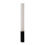 Nova California Tambo Cylindro 60in 1-Light Floor Lamp | Mid-Century Black Oak and White Acrylic | Living Room & Reading Corner | Model 2710799BO