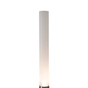 Nova California Tambo Cylindro 60in 1-Light Floor Lamp | Mid-Century Black Oak and White Acrylic | Living Room & Reading Corner | Model 2710799BO