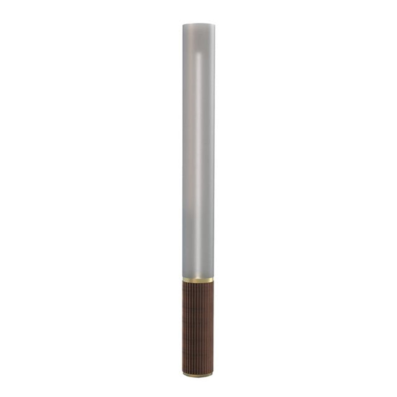 Nova California Tambo 60in Table Lamp | Mid-Century Modern Weathered Brass and Walnut Tambour Wood | Living Room & Reading Nook | Model 2710799WB