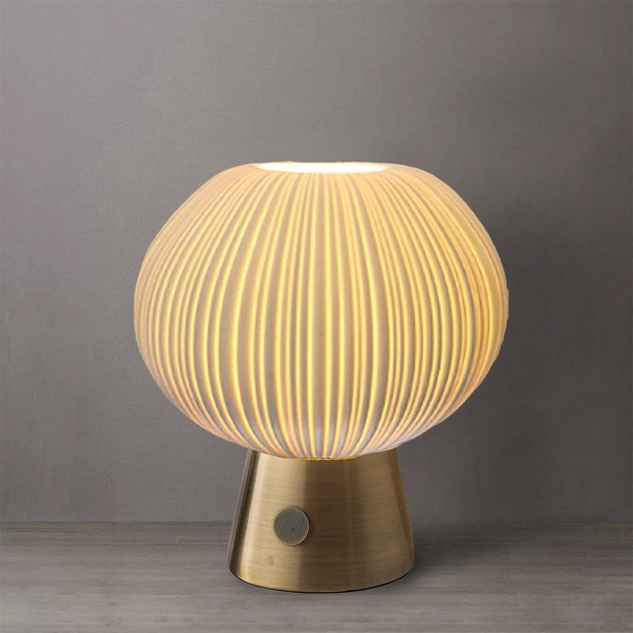 Nova of California Bone Porcelain 1Lt Table Lamp, Brass/Natural - 2710801WB