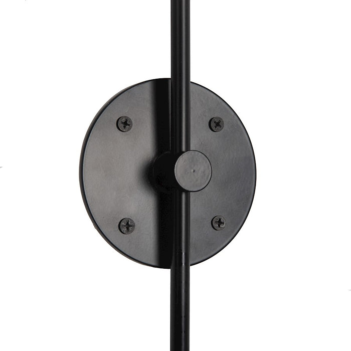 Nova California Lodi 1 Light Wall Sconce, Matte Black/Walnut