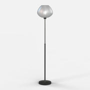 Nova of California Bloom 1 Light Torchiere, Black Nickel/White - 3010799BN