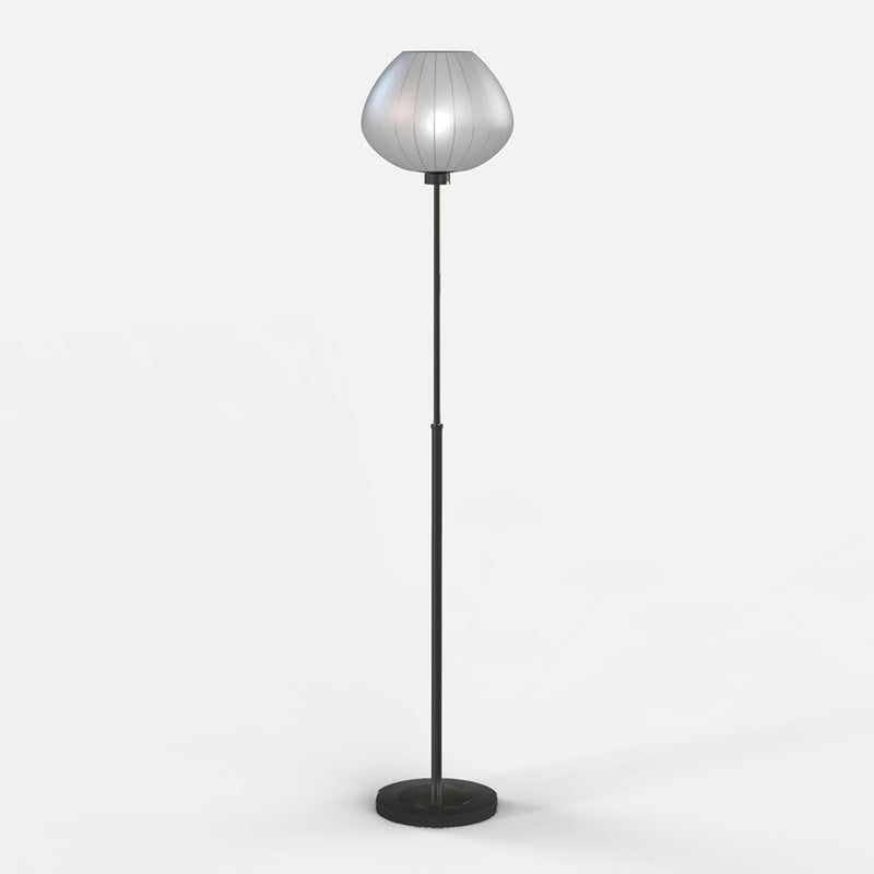 Nova of California Bloom 1 Light Torchiere, Black Nickel/White - 3010799BN