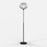 Nova of California Bloom 1 Light Torchiere, Black Nickel/White - 3010799BN