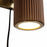 Nova California Tambo 1 Light Wall Sconce, Dark Walnut/Brass/White