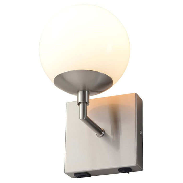 Nova California Globe 10" Wall Sconce, Nickel - 301085SN