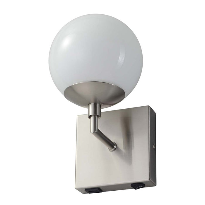 Nova California Globe 10" Wall Sconce, Nickel