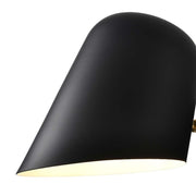 Nova California Culver Plug-in Wall Sconce | Modern Matte Black Steel Shade | Bedroom & Reading Nook | 11 x 7 x 7 in | Model 3011589MB