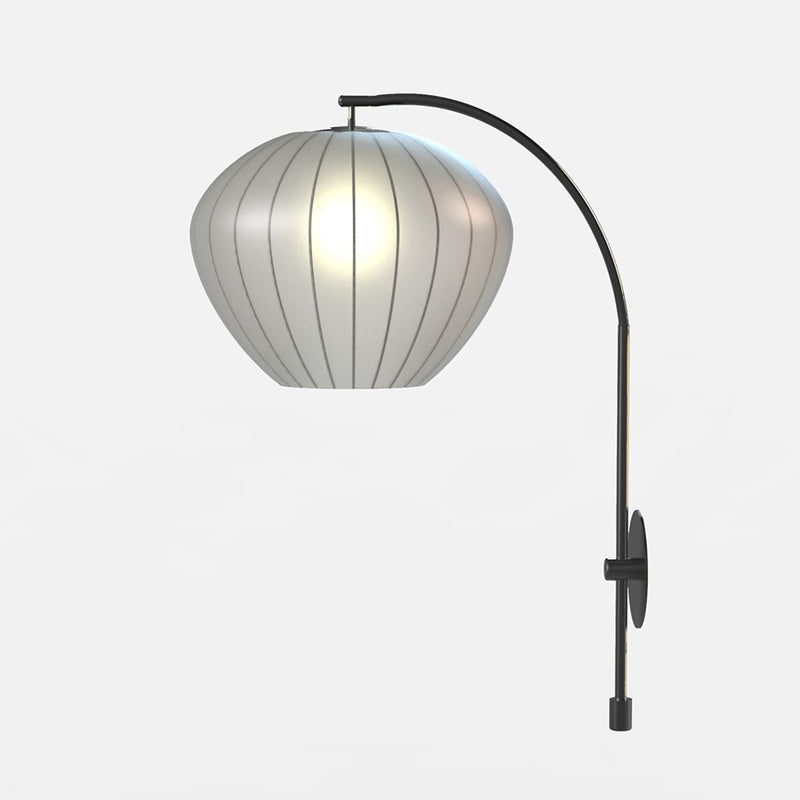 Nova of California Bloom 1 Light Wall Sconce, Black Nickel/White - 3012806BN