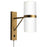 Nova California Cylindro 2 Light Wall Sconce, Brushed Brass - 301822BB