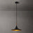 Nova California Lodi 1 Light 13" Pendant, Black/Walnut/Black/Gold