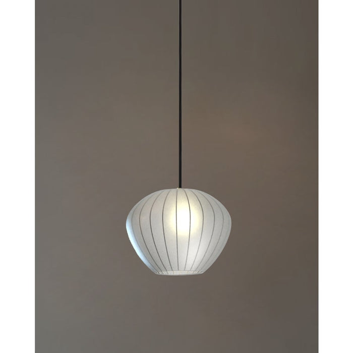 Nova of California Bloom 1 Light Pendant, Black Nickel/White - 3110800BN