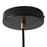 Nova California Rancho Mirage 1 Light 15" Pendant, Black/Brass/Black