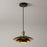 Nova California Rancho Mirage 1 Light 15" Pendant, Black/Brass/Black