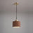 Nova California Tambo 1 Light Pendant, Dark Walnut Wood/Brass/Walnut