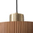 Nova California Tambo 1 Light Pendant, Natural Ash Wood/Brass/White