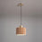 Nova California Tambo 1 Light Pendant, Natural Ash Wood/Brass/White