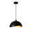 Nova California Luna Bella 1 Light 14" Pendant, Black/Gold/Gold - 3111017WB